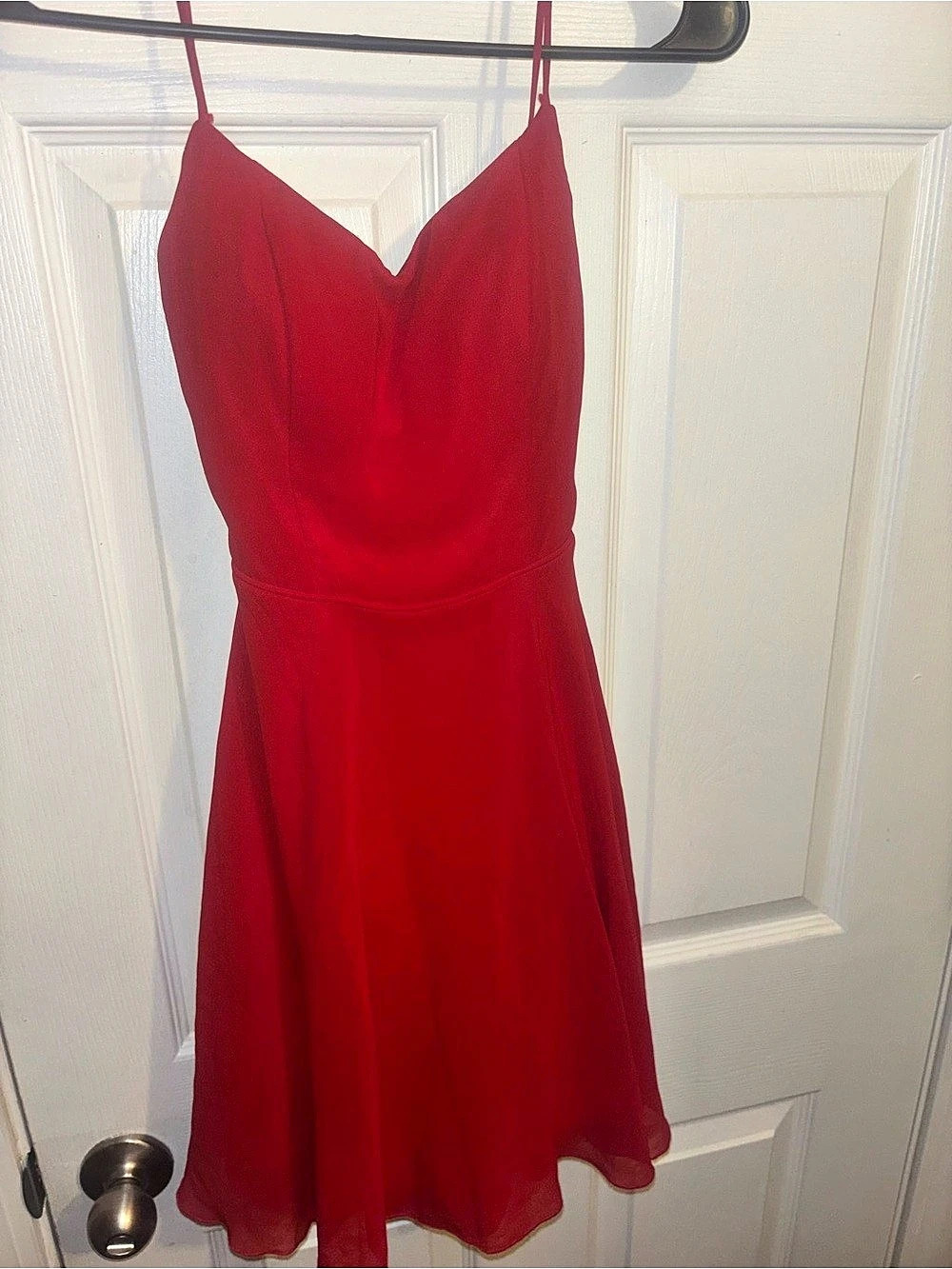 City Studio Red Spaghetti Strap Dress - Size 1 - XS